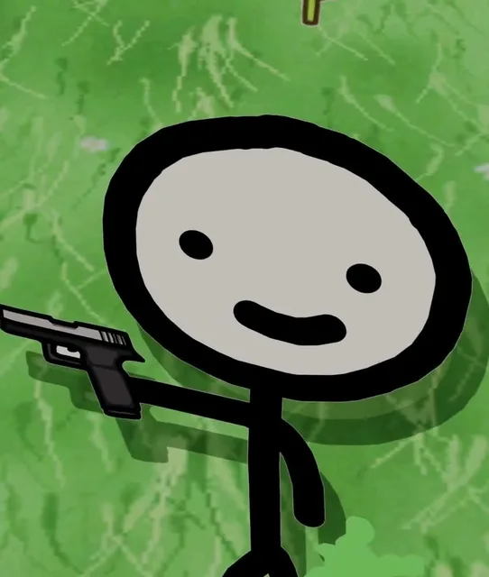 Gunner, a stickman holding a pistol, from a developer Short